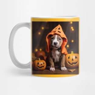 Cute Halloween Pitbull Puppy Mug